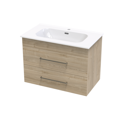 Cashmere Aura 800 Double Drawer Wall Vanity