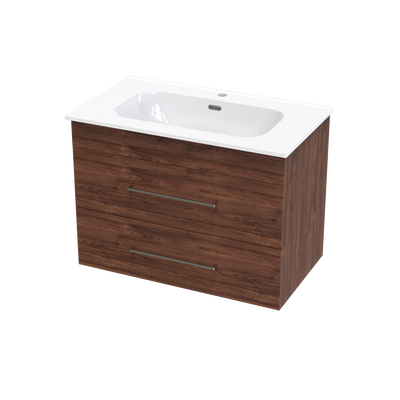 Cashmere Aura 800 Double Drawer Wall Vanity