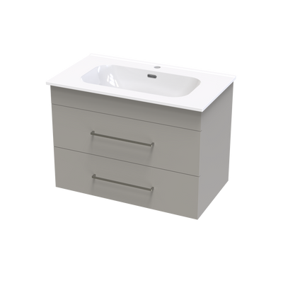 Cashmere Aura 800 Double Drawer Wall Vanity