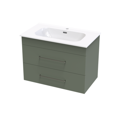 Cashmere Aura 800 Double Drawer Wall Vanity