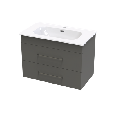 Cashmere Aura 800 Double Drawer Wall Vanity