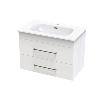 Cashmere Aura 800 Double Drawer Wall Vanity