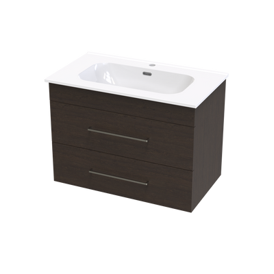 Cashmere Aura 800 Double Drawer Wall Vanity