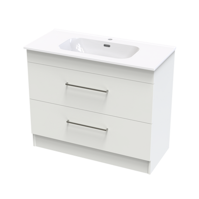 Cashmere Aura 1000 Double Drawer Floor Vanity