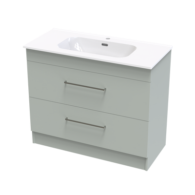 Cashmere Aura 1000 Double Drawer Floor Vanity