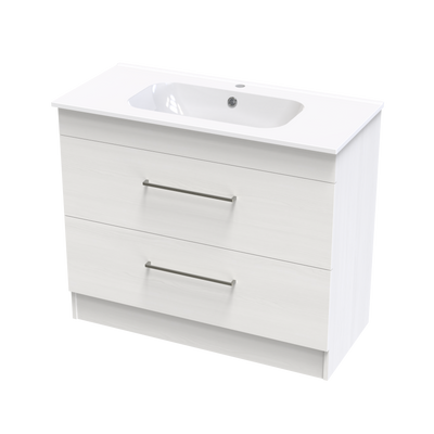 Cashmere Aura 1000 Double Drawer Floor Vanity