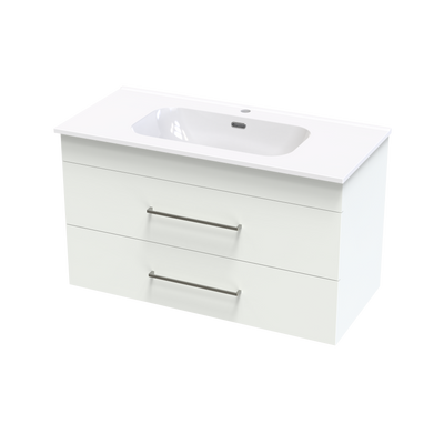 Cashmere Aura 1000 Double Drawer Wall Vanity
