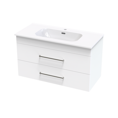 Cashmere Aura 1000 Double Drawer Wall Vanity