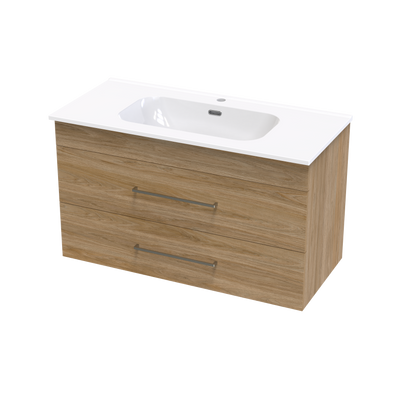 Cashmere Aura 1000 Double Drawer Wall Vanity