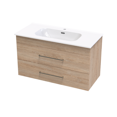Cashmere Aura 1000 Double Drawer Wall Vanity