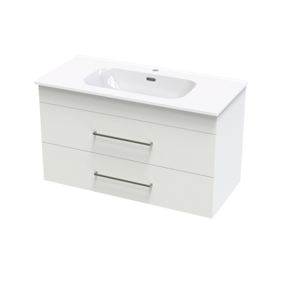 Cashmere Aura 1000 Double Drawer Wall Vanity