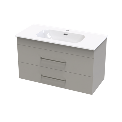 Cashmere Aura 1000 Double Drawer Wall Vanity