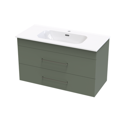 Cashmere Aura 1000 Double Drawer Wall Vanity