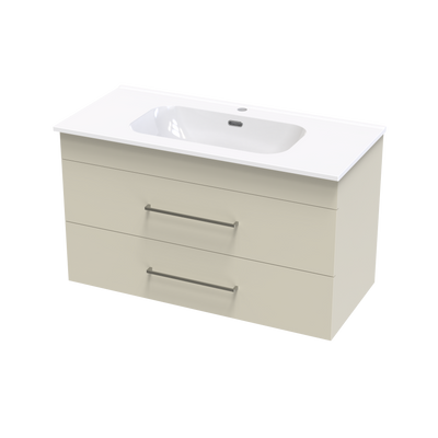 Cashmere Aura 1000 Double Drawer Wall Vanity