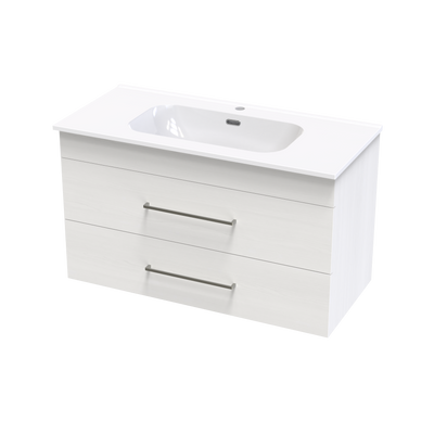Cashmere Aura 1000 Double Drawer Wall Vanity