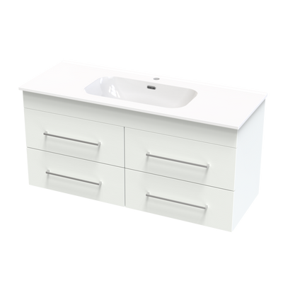 Cashmere Aura 1200 4 Drawer Wall Vanity