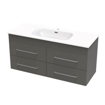 Cashmere Aura 1200 4 Drawer Wall Vanity