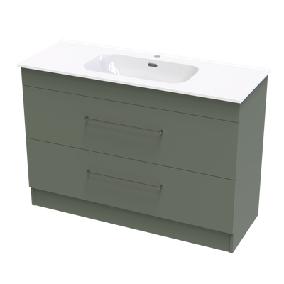Cashmere Aura 1200 Double Drawer Floor Vanity