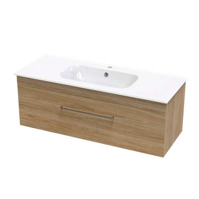 Cashmere Aura 1200 Single Drawer Wall Vanity