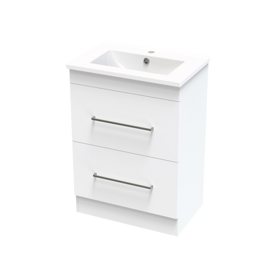 Cashmere Slim 600 Double Drawer Floor Vanity