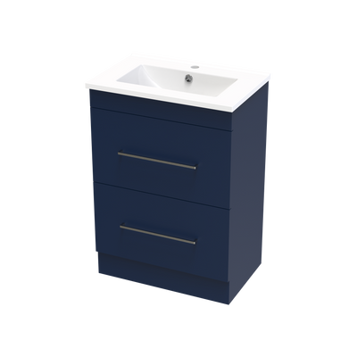 Cashmere Slim 600 Double Drawer Floor Vanity