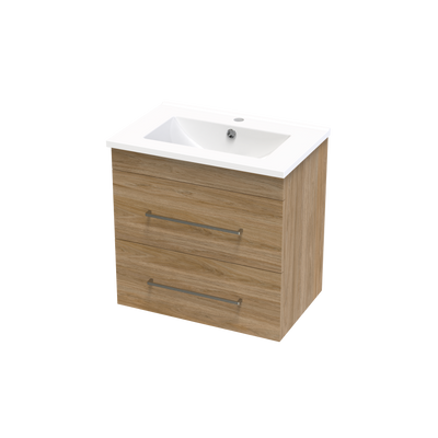 Cashmere Slim Double Drawer 600mm Wall Hung Vanity