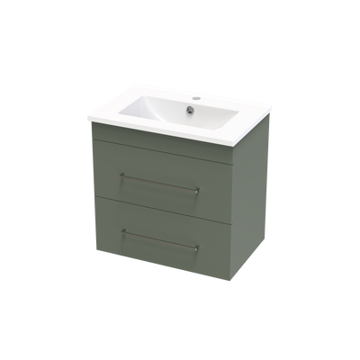 Cashmere Slim Double Drawer 600mm Wall Hung Vanity