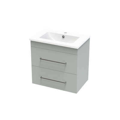 Cashmere Slim Double Drawer 600mm Wall Hung Vanity