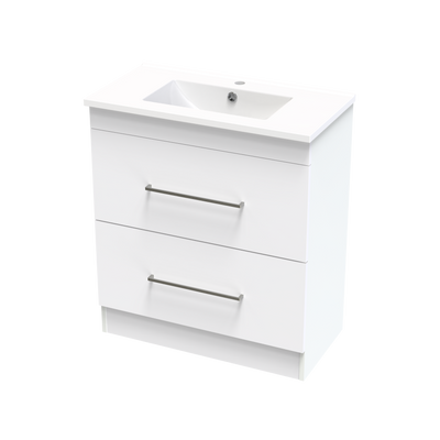 Cashmere Slim Double Drawer 750mm Floor Vanity