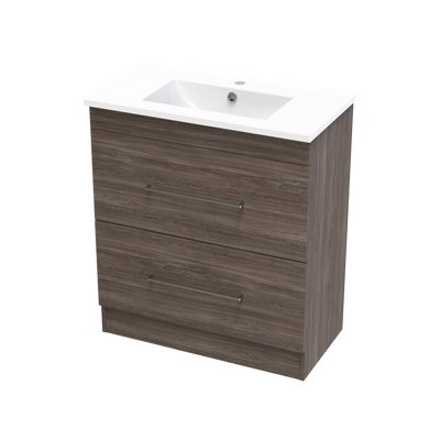 Cashmere Slim Double Drawer 750mm Floor Vanity