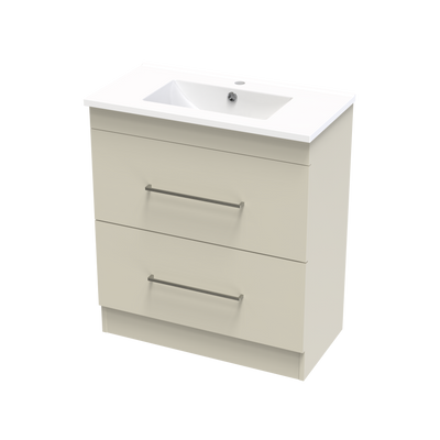 Cashmere Slim Double Drawer 750mm Floor Vanity