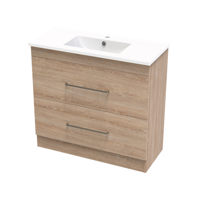 Cashmere Slim 900 Double Drawer Floor Vanity