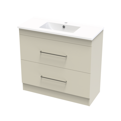 Cashmere Slim 900 Double Drawer Floor Vanity