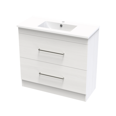 Cashmere Slim 900 Double Drawer Floor Vanity