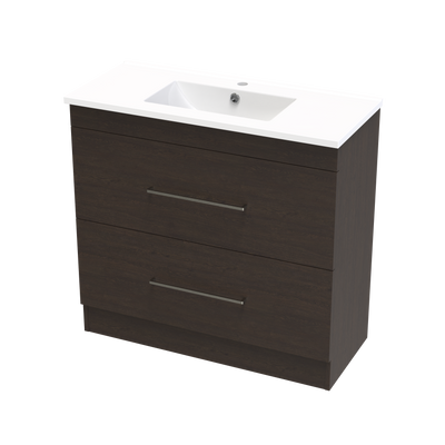 Cashmere Slim 900 Double Drawer Floor Vanity