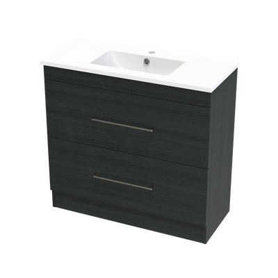 Cashmere Slim 900 Double Drawer Floor Vanity