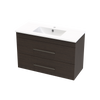 Cashmere Slim Double Drawer 900mm Wall Hung Vanity