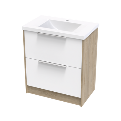 Nikau Norfolk 750 Double Drawer Two Tone Floor Vanity