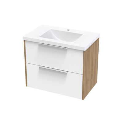 Nikau Norfolk 750 Double Drawer Two Tone Wall Vanity