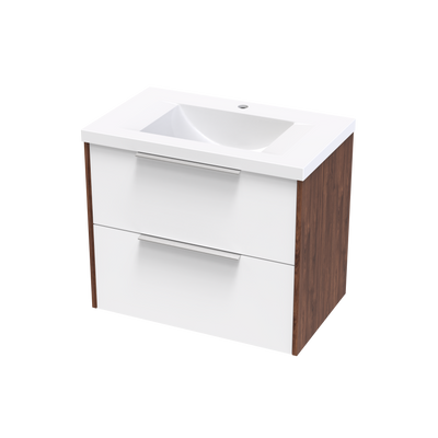 Nikau Norfolk 750 Double Drawer Two Tone Wall Vanity