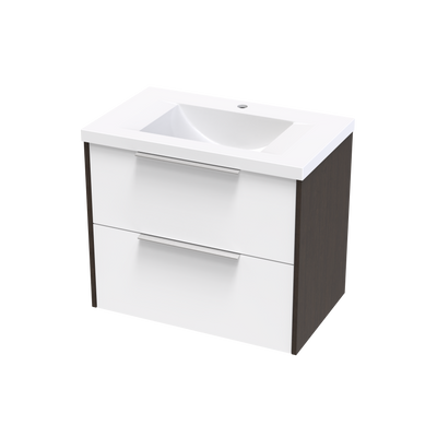 Nikau Norfolk 750 Double Drawer Two Tone Wall Vanity