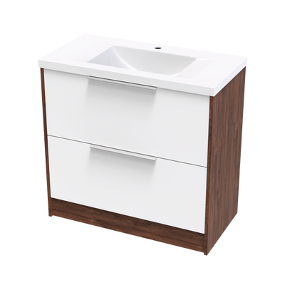 Nikau Norfolk 900 Double Drawer Two Tone Floor Vanity