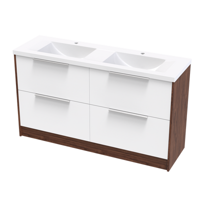 Nikau Norfolk 1500 Double Bowl Double Drawers Two Tone Floor Vanity