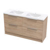 Nikau Norfolk 1500 Double Bowl Double Drawers Floor Vanity