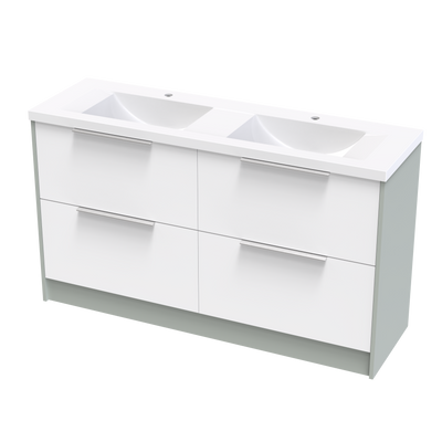 Nikau Norfolk 1500 Double Bowl Double Drawers Two Tone Floor Vanity