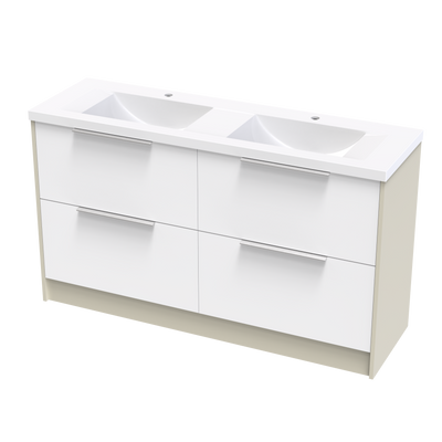 Nikau Norfolk 1500 Double Bowl Double Drawers Two Tone Floor Vanity