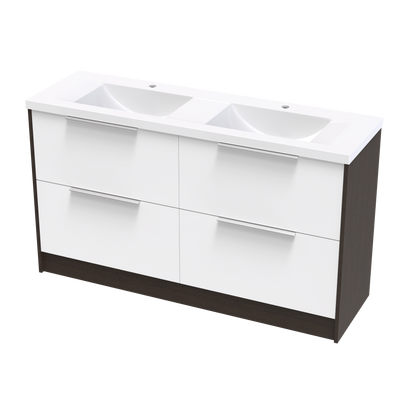 Nikau Norfolk 1500 Double Bowl Double Drawers Two Tone Floor Vanity