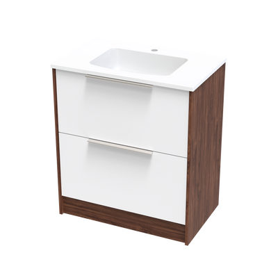 Nikau Grove 750 Double Drawer Two Tone Floor Vanity