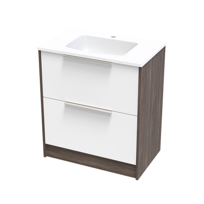 Nikau Grove 750 Double Drawer Two Tone Floor Vanity