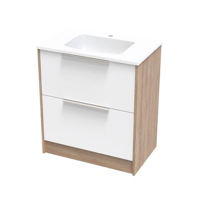 Nikau Grove 750 Double Drawer Two Tone Floor Vanity